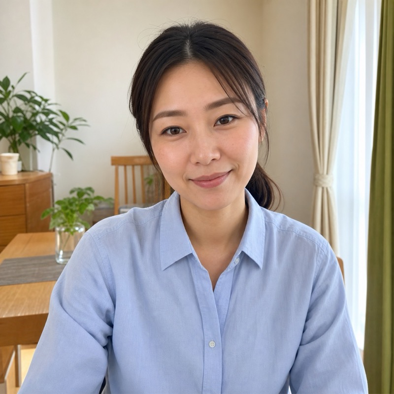自宅からZoomに参加しているもう一人の先輩スタッフのイメージ